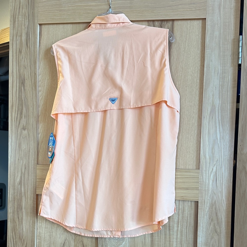 Columbia Light Orange Sleeveless Shirt - Picture 2 of 7